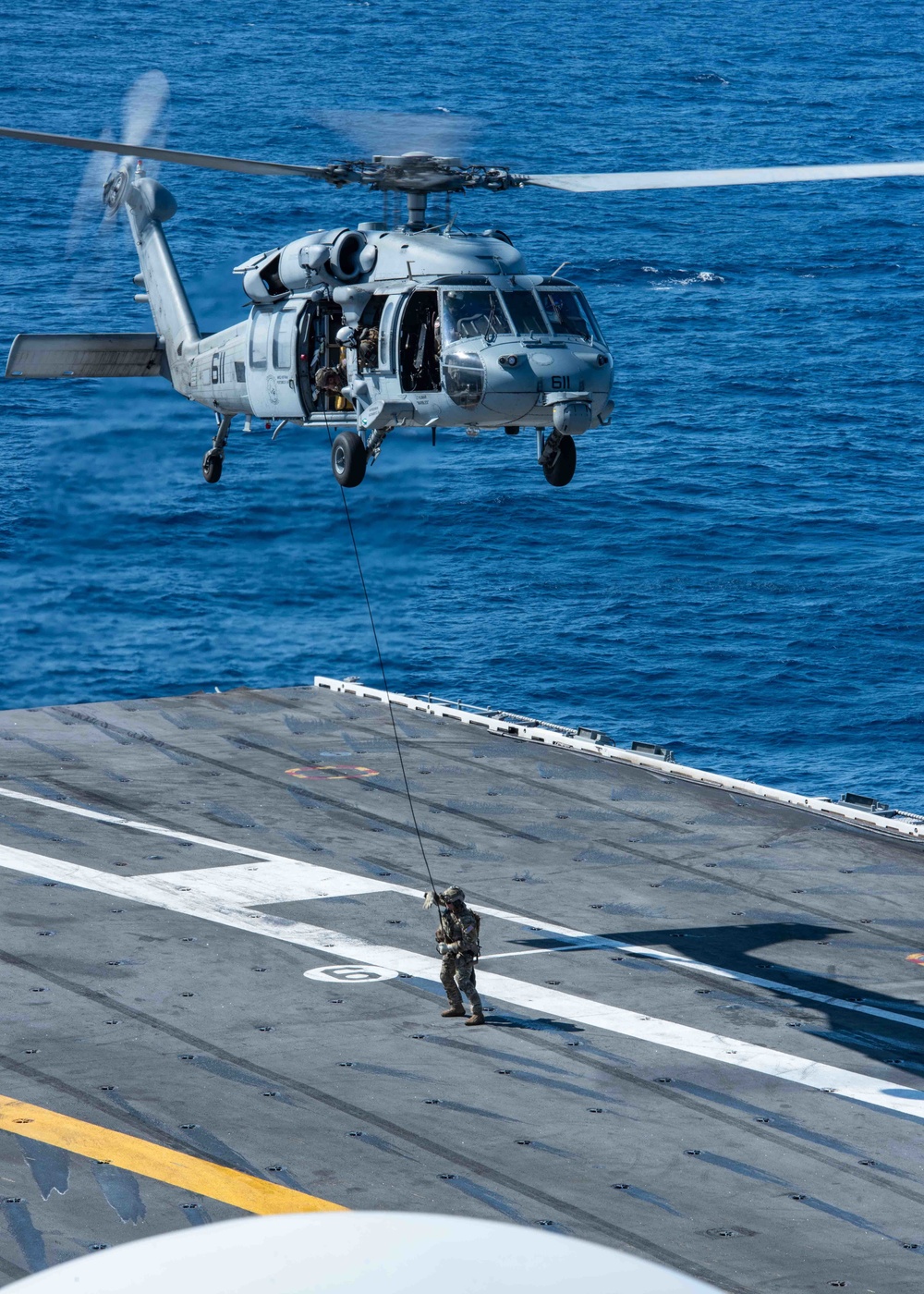 DVIDS - Images - USS Ronald Reagan (CVN 76) conducts a helicopter rope ...