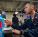 USS Ronald Reagan (CVN 76) Personnel department performs daily duties
