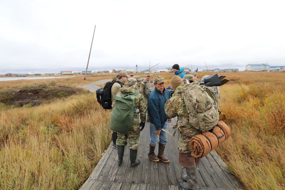 Alaska National Guardsmen of Joint Task Force-Bethel arrive in Newtok, Alaska for Operation Merbok Response