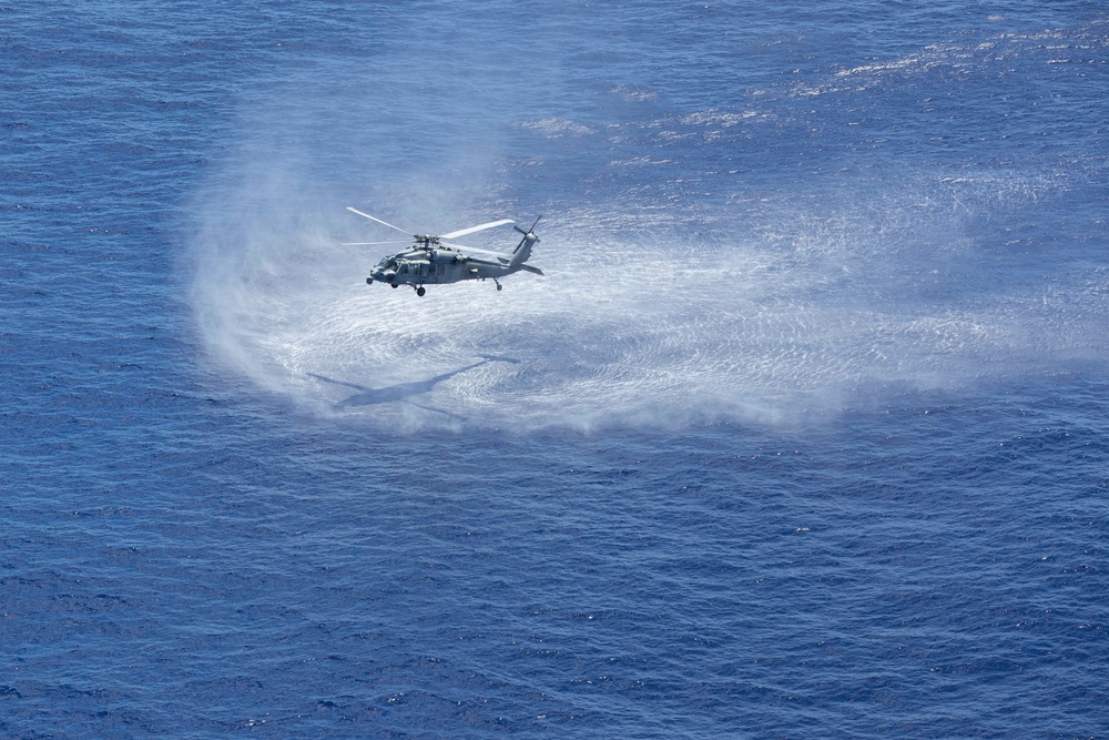 HSC-23 Flies SAR Training from USS Tripoli (LHA 7)