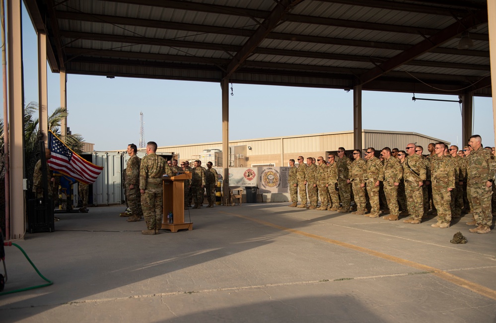 Firefighter promotes to Chief Master Sergeant while deployed