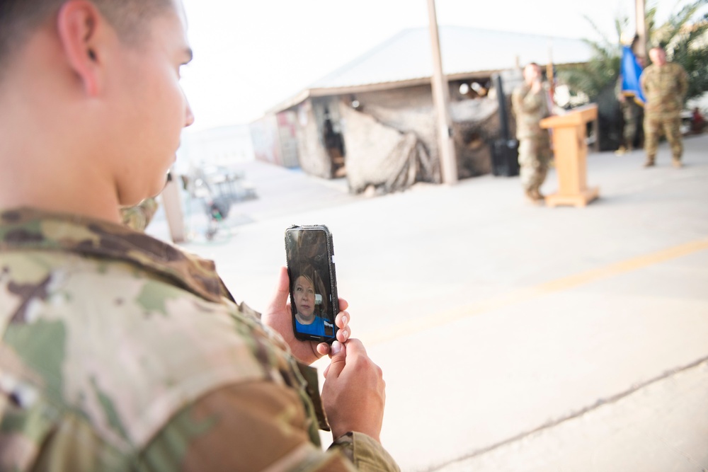 Firefighter promotes to Chief Master Sergeant while deployed