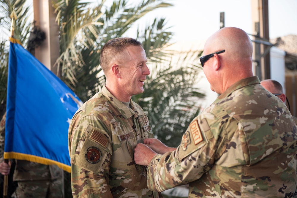 Firefighter promotes to Chief Master Sergeant while deployed