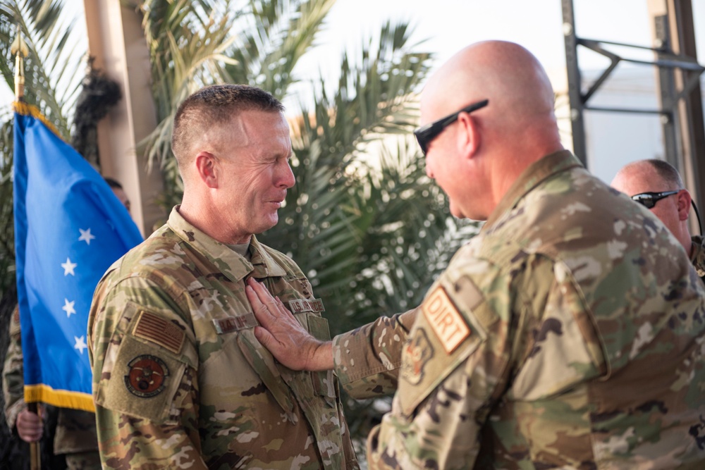 Firefighter promotes to Chief Master Sergeant while deployed