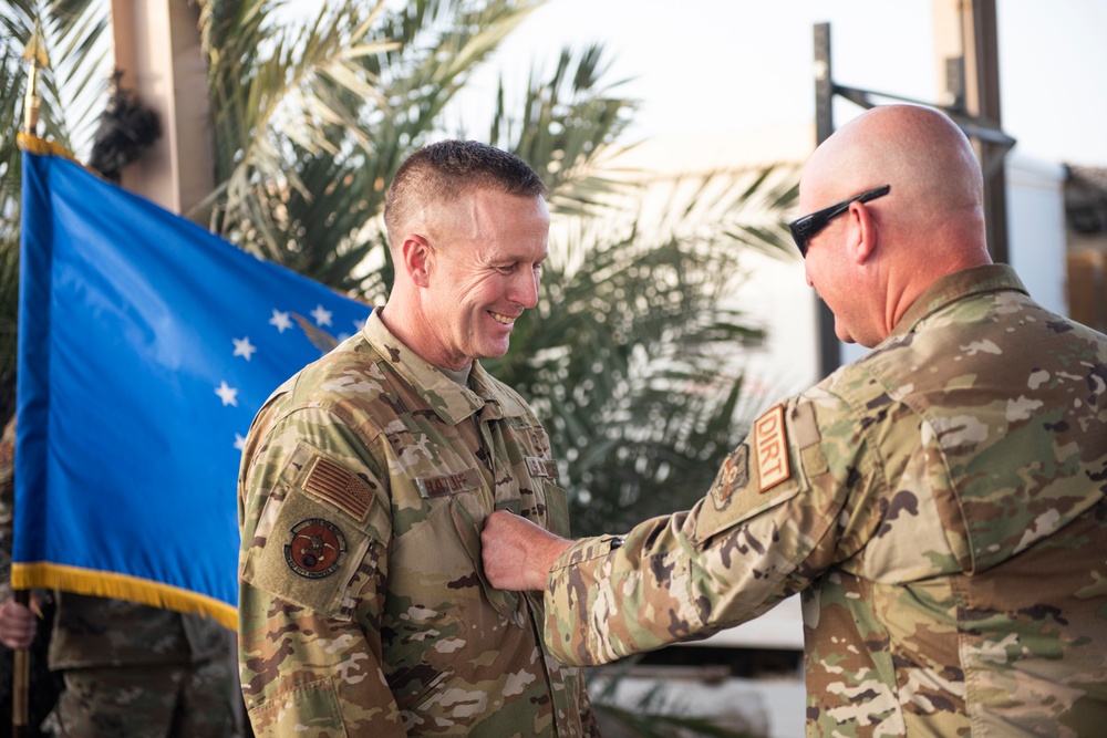 Firefighter promotes to Chief Master Sergeant while deployed