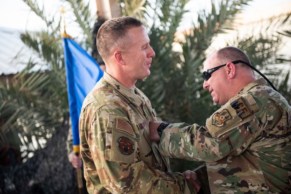 Firefighter promotes to Chief Master Sergeant while deployed