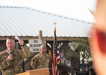 Firefighter promotes to Chief Master Sergeant while deployed