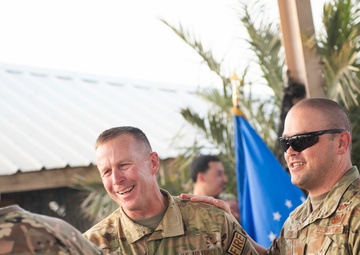 Firefighter promotes to Chief Master Sergeant while deployed