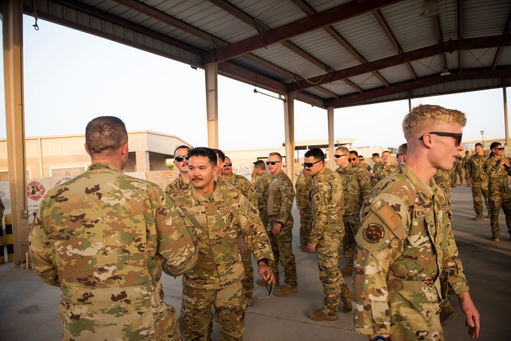 Firefighter promotes to Chief Master Sergeant while deployed