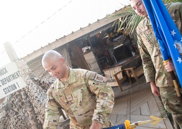 Firefighter promotes to Chief Master Sergeant while deployed