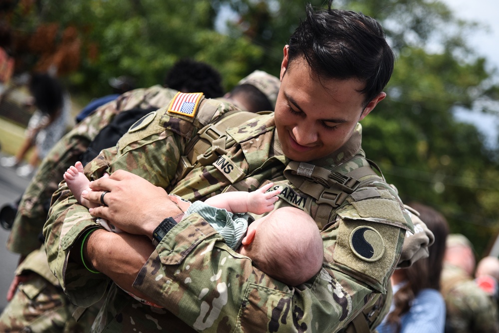 First group of Task Force Red Dragon Soldiers returns to Virginia