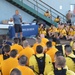 Retired CWO5 Phillip Brashear speaks to Chief Petty Officer selectees at Hampton Roads Naval Museum