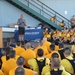 Retired CWO5 Phillip Brashear speaks to Chief Petty Officer selectees at Hampton Roads Naval Museum