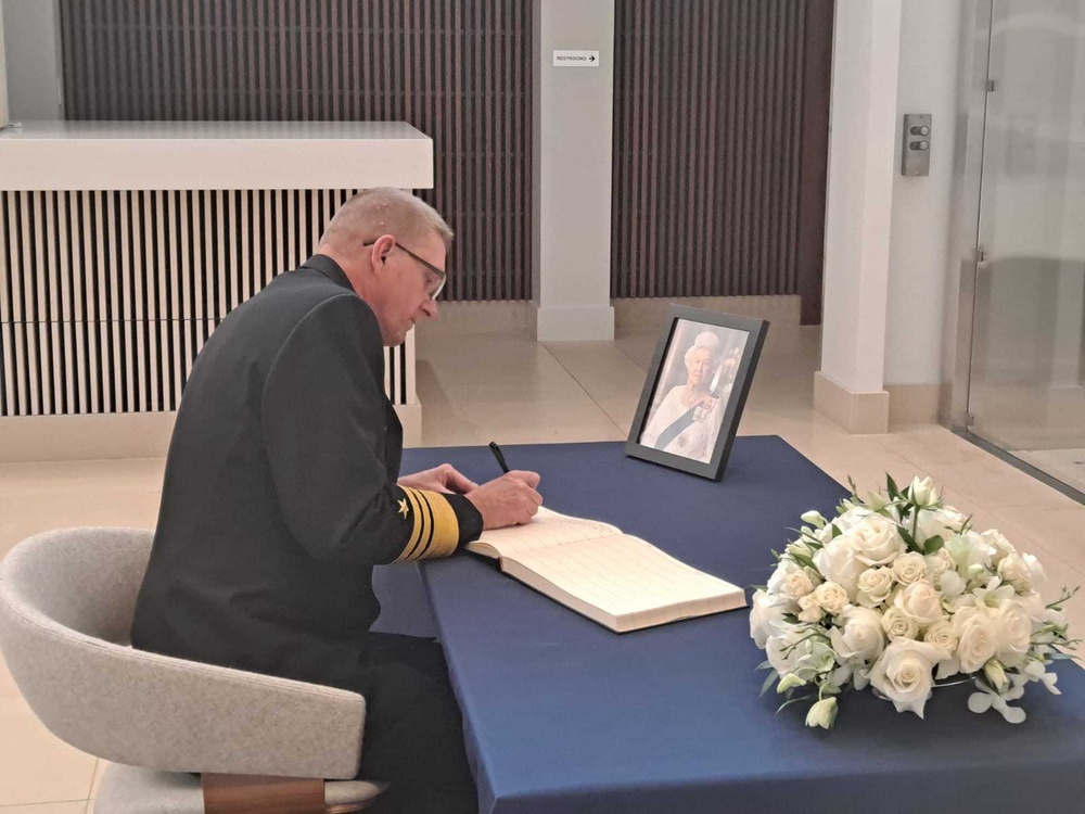 Navy SSP Director Pays Respects to Her Majesty Queen Elizabeth II