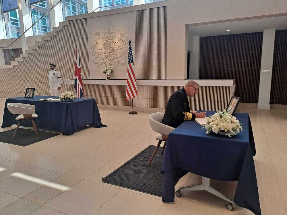 Navy SSP Director Pays Respects to Her Majesty Queen Elizabeth II