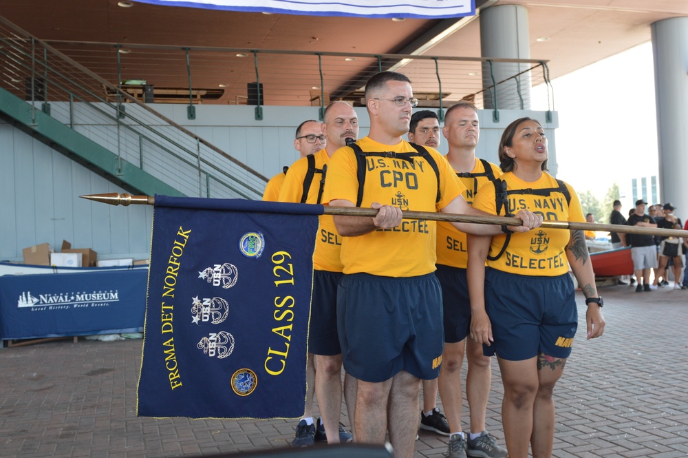 Chief Petty Officer selectees compete in cadence and guidon competition