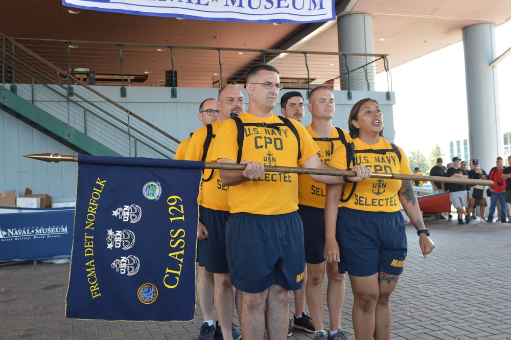 Chief Petty Officer selectees compete in cadence and guidon competition