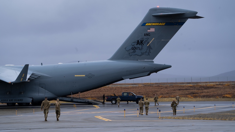 Soldiers and Airmen of Joint Task Force-Nome support Operation Merbok Response