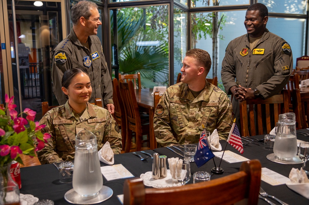 Pacific Air Forces commander dines with Airmen in Australia