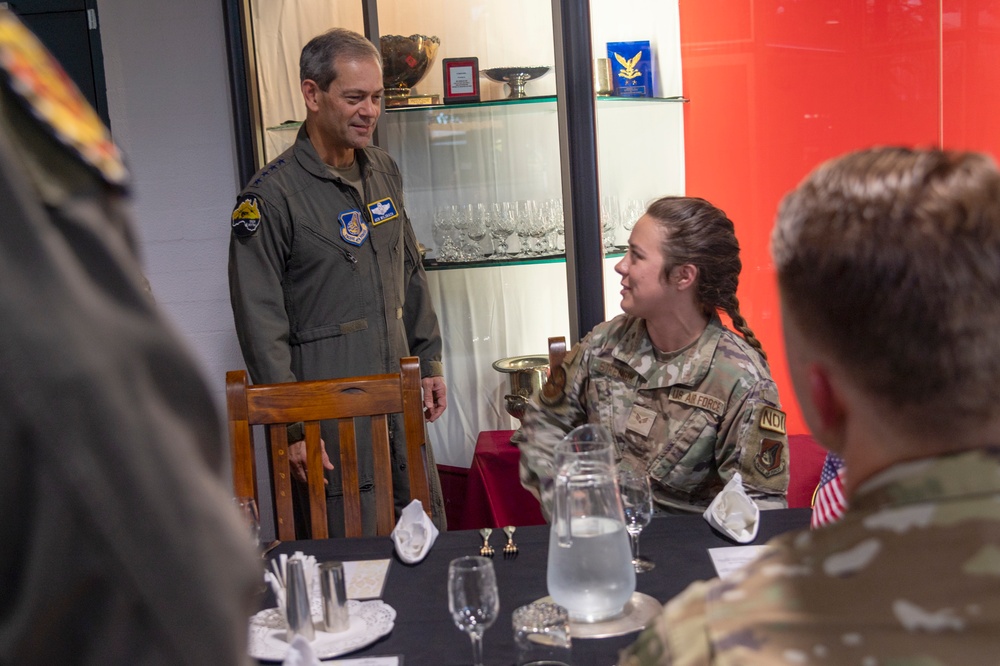 Pacific Air Forces commander dines with Airmen in Australia