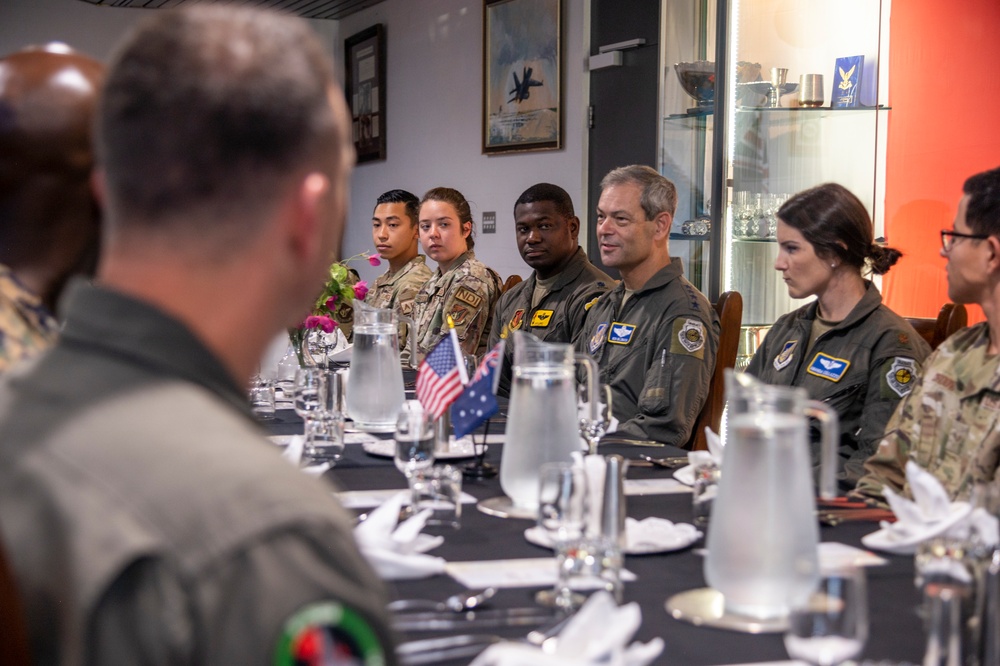 Pacific Air Forces commander dines with Airmen in Australia