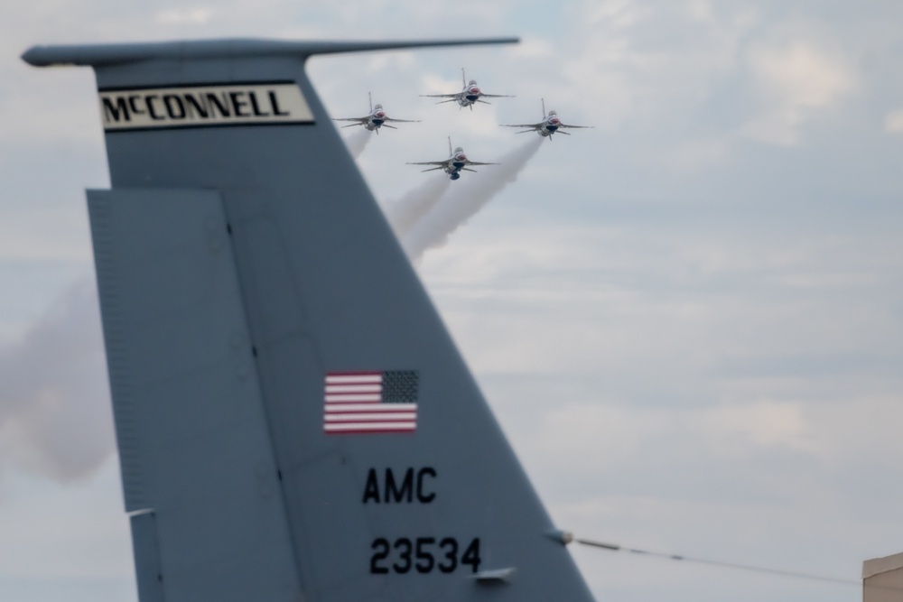 McConnell's Frontiers in Flight Airshow features the U.S. Air Force Thunderbirds