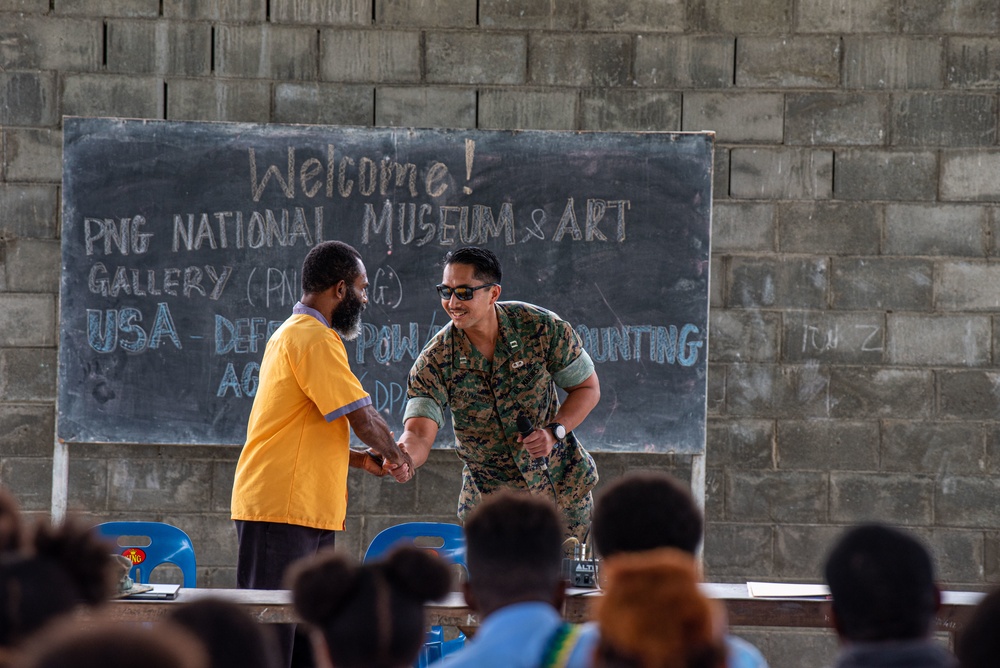 Bamesaka Business Secondary School in PNG hosts DPAA team