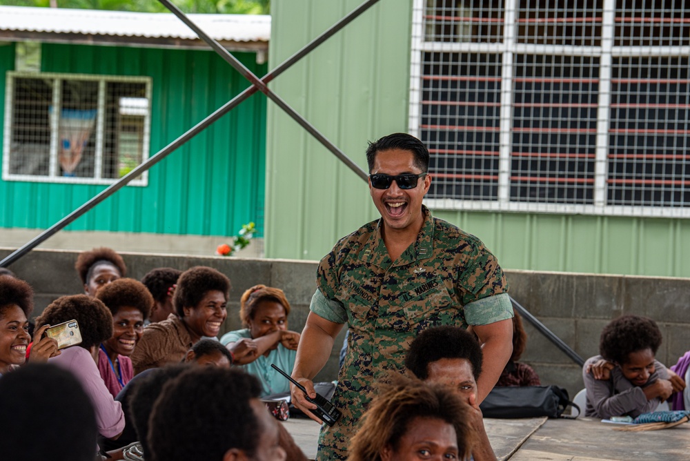 Bamesaka Business Secondary School in PNG hosts DPAA team