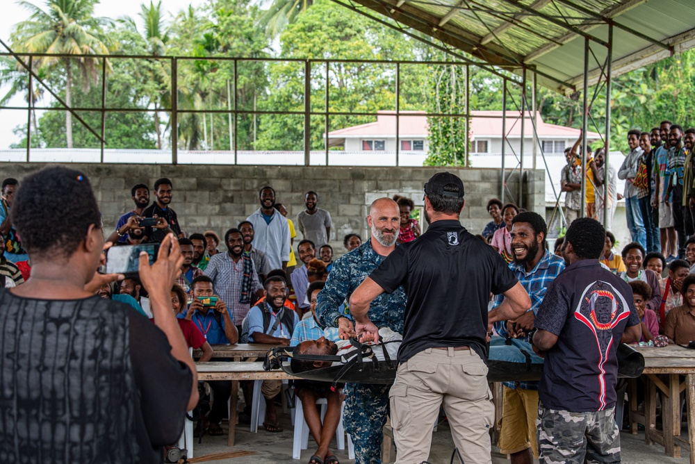 Bamesaka Business Secondary School in PNG hosts DPAA team