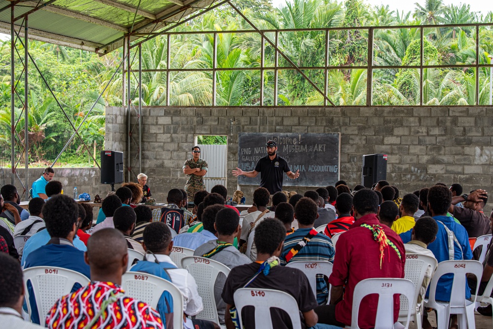 Bamesaka Business Secondary School in PNG hosts DPAA team