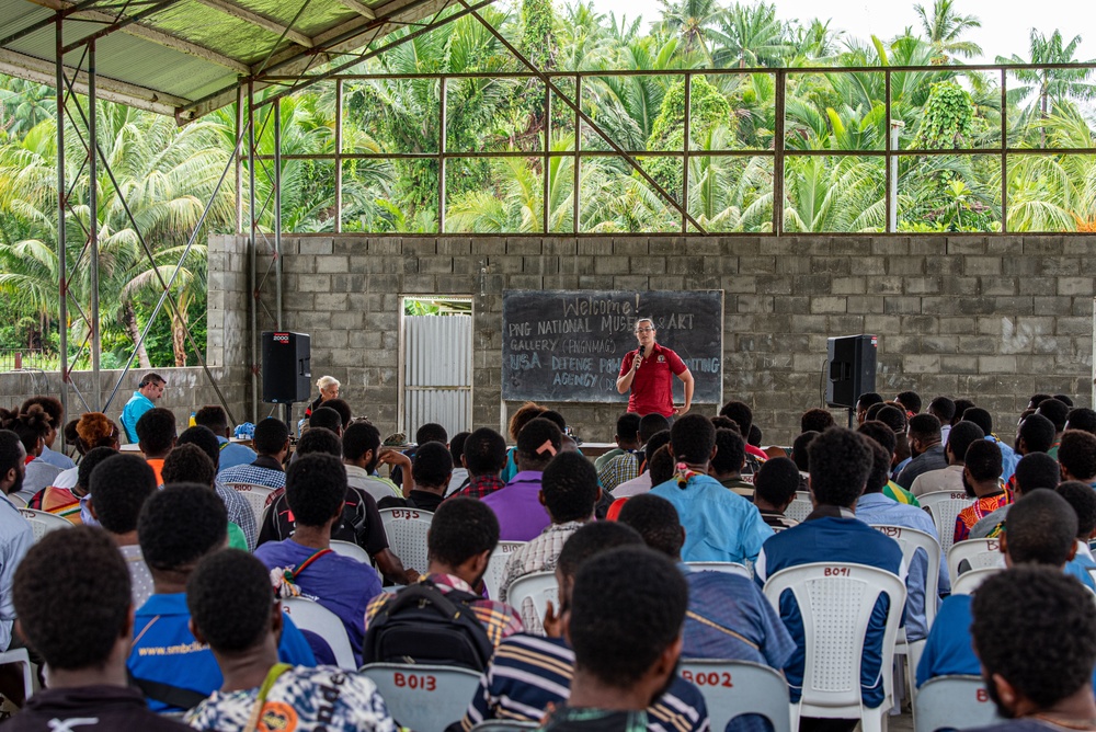 Bamesaka Business Secondary School in PNG hosts DPAA team