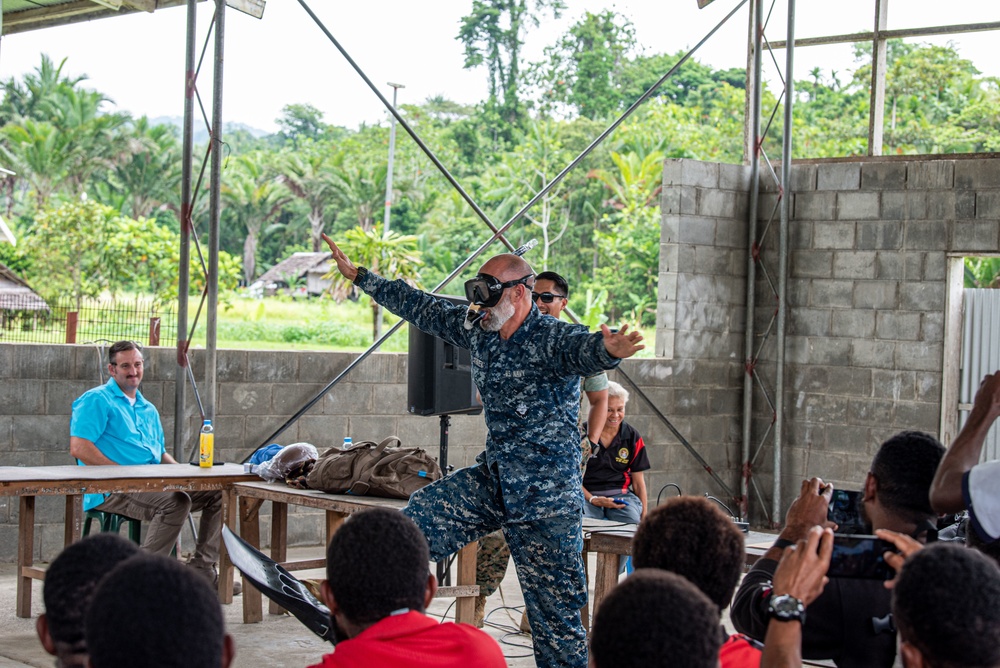 Bamesaka Business Secondary School in PNG hosts DPAA team