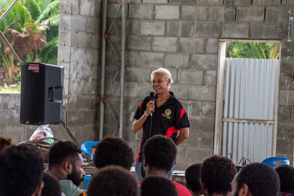 Bamesaka Business Secondary School in PNG hosts DPAA team