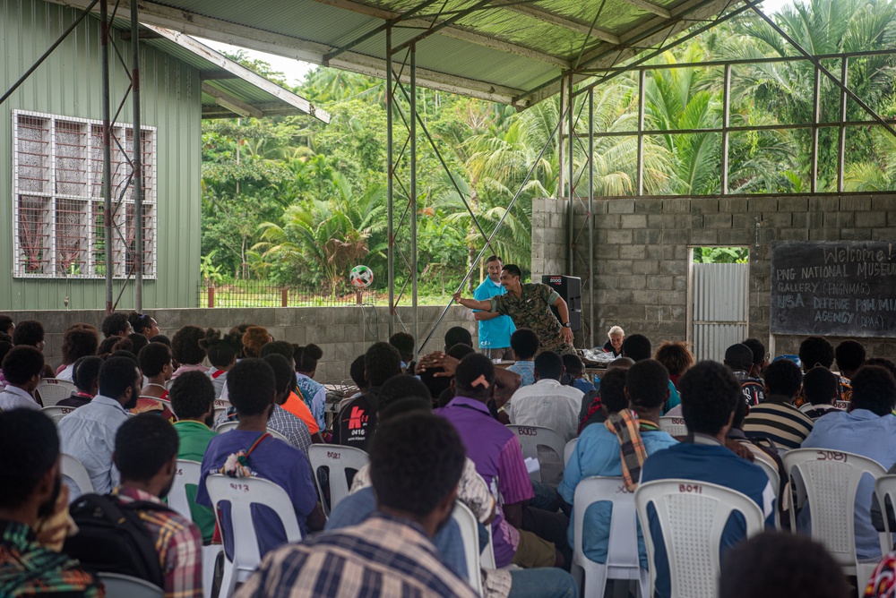 Bamesaka Business Secondary School in PNG hosts DPAA team