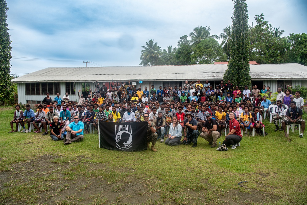 Bamesaka Business Secondary School in PNG hosts DPAA team