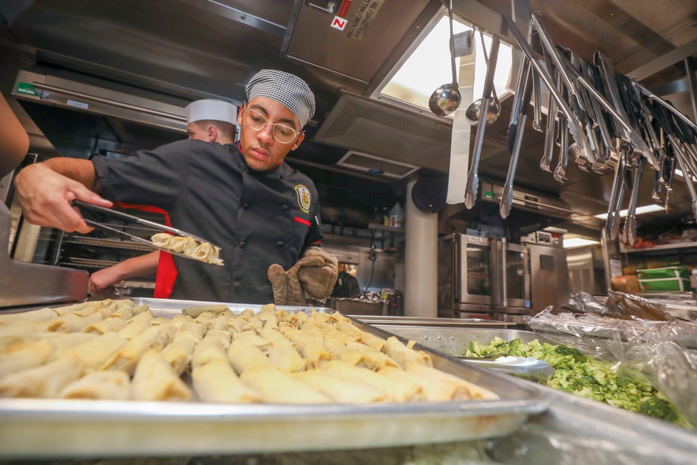 Culinary Specialist Prepares Lumpia