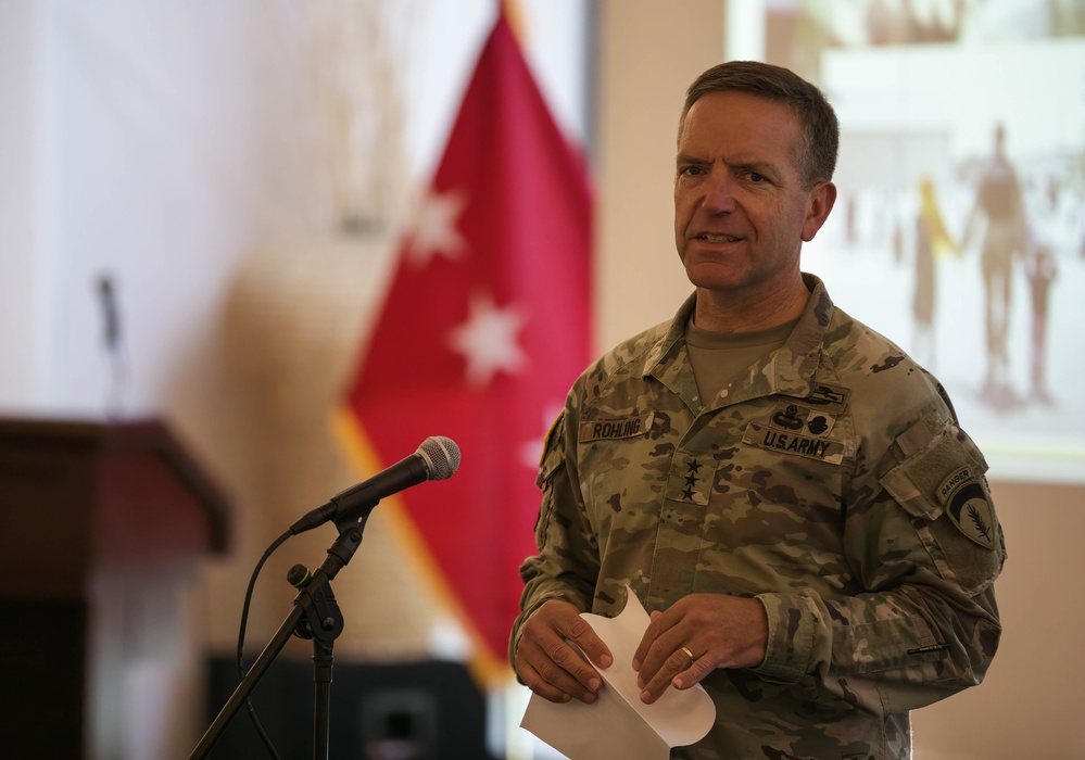 Lt. Gen .Rohling Giving a speech to the annual Public Affairs Symposium