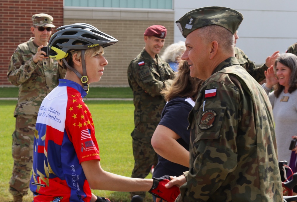 Illinois National Guard Members, Polish Partners, participate in 500-mile Bicycle Ride to 'Always Remember' Our Fallen