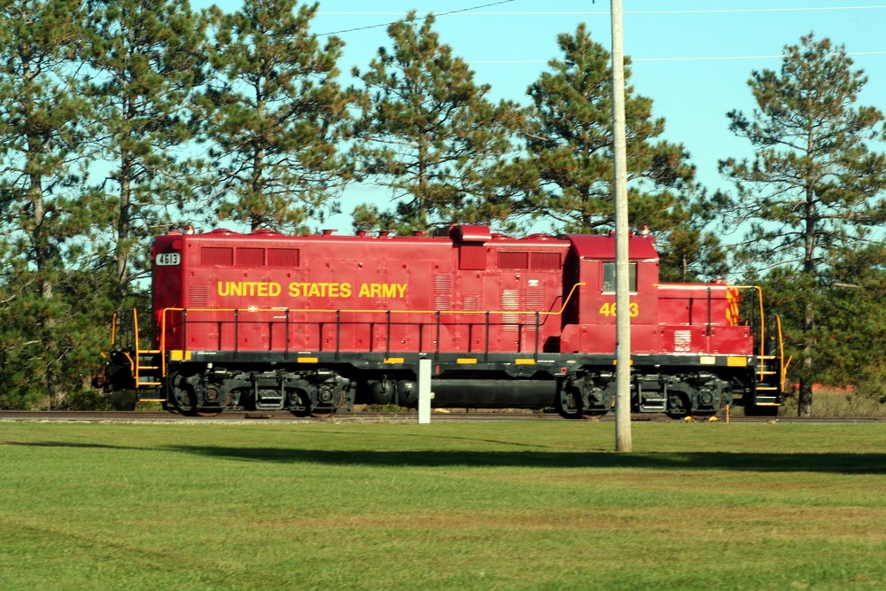 Army locomotive at Fort McCoy