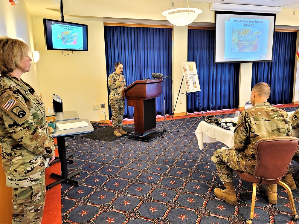 Scenes of Fort McCoy's 2022 National Hispanic Heritage Month observance