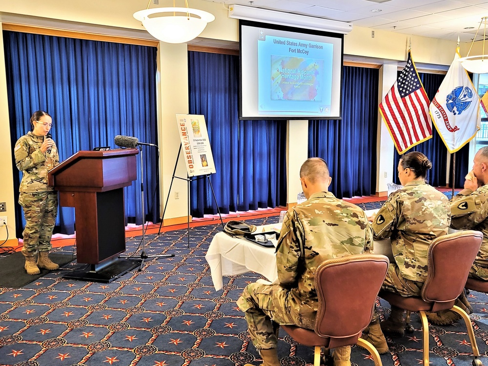 Scenes of Fort McCoy's 2022 National Hispanic Heritage Month observance