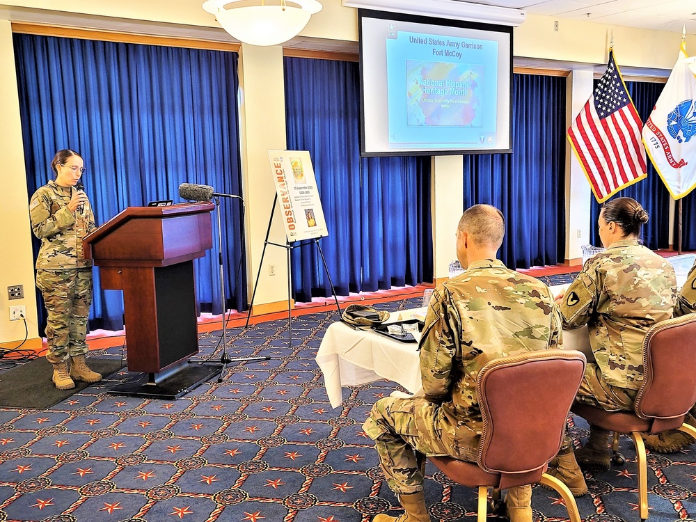 Scenes of Fort McCoy's 2022 National Hispanic Heritage Month observance