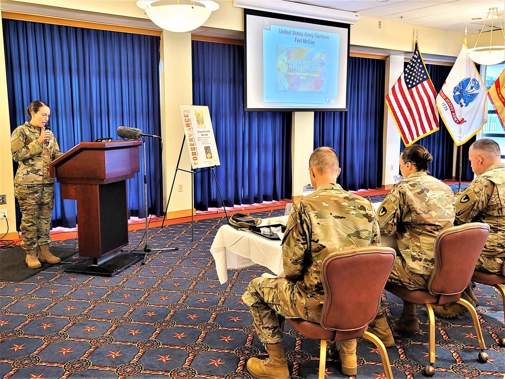 Scenes of Fort McCoy's 2022 National Hispanic Heritage Month observance