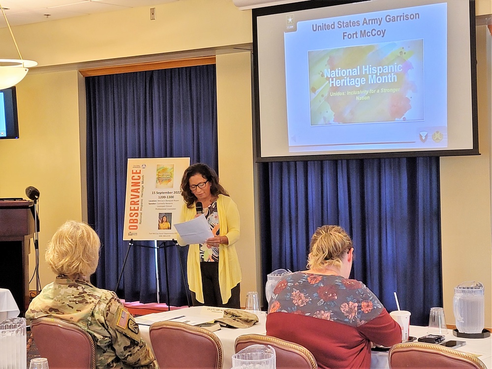 Scenes of Fort McCoy's 2022 National Hispanic Heritage Month observance