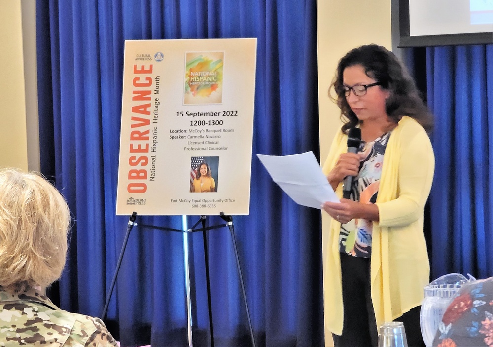 Scenes of Fort McCoy's 2022 National Hispanic Heritage Month observance