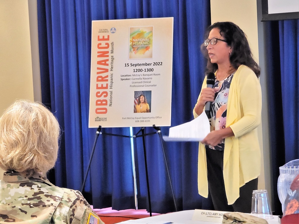 Scenes of Fort McCoy's 2022 National Hispanic Heritage Month observance