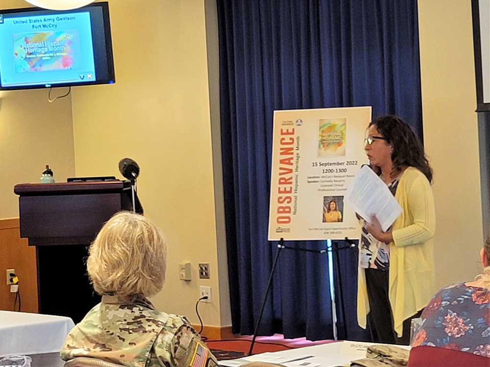 Scenes of Fort McCoy's 2022 National Hispanic Heritage Month observance