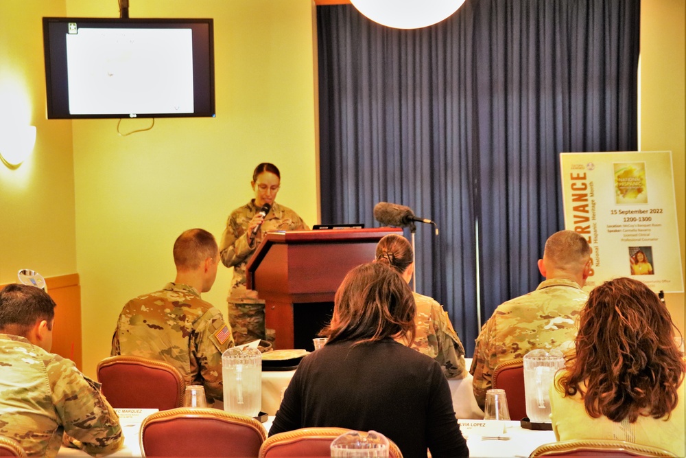 Scenes of Fort McCoy's 2022 National Hispanic Heritage Month observance