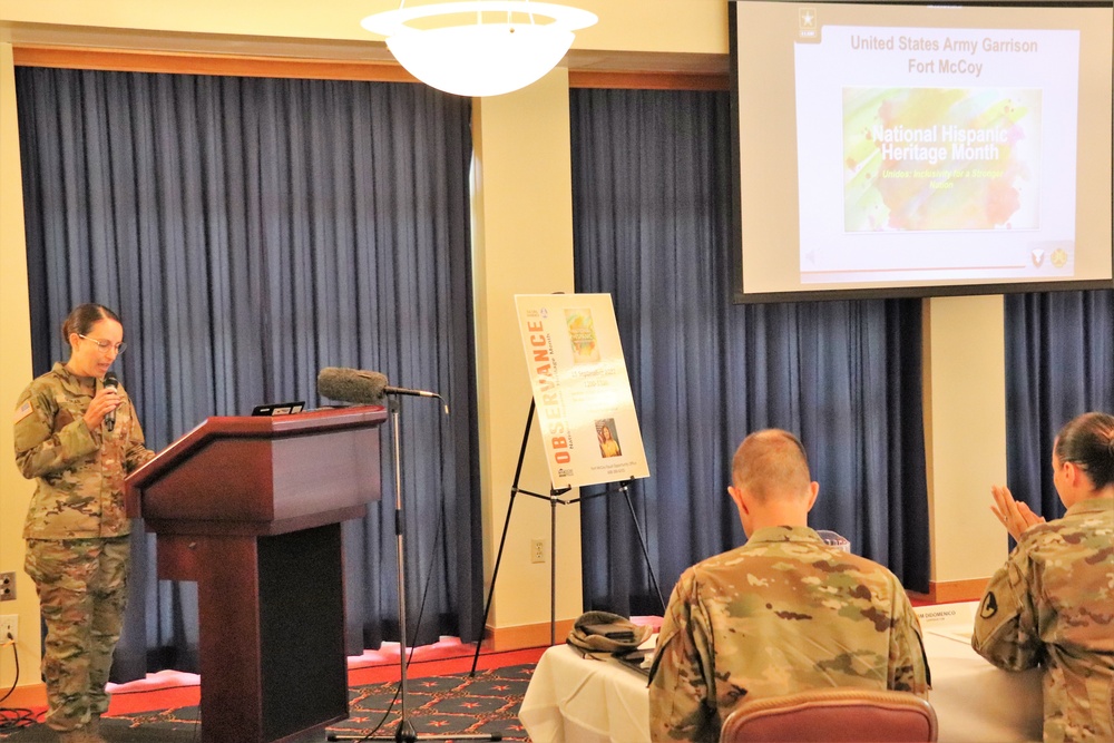 Scenes of Fort McCoy's 2022 National Hispanic Heritage Month observance