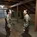 Veterinary Corps Chief Col. Deborah Whitmer and Master Sgt. Tonya Mullin, animal care technician and operations noncommissioned officer in charge at Public Health Command Europe, discussing a stale they recently visited.